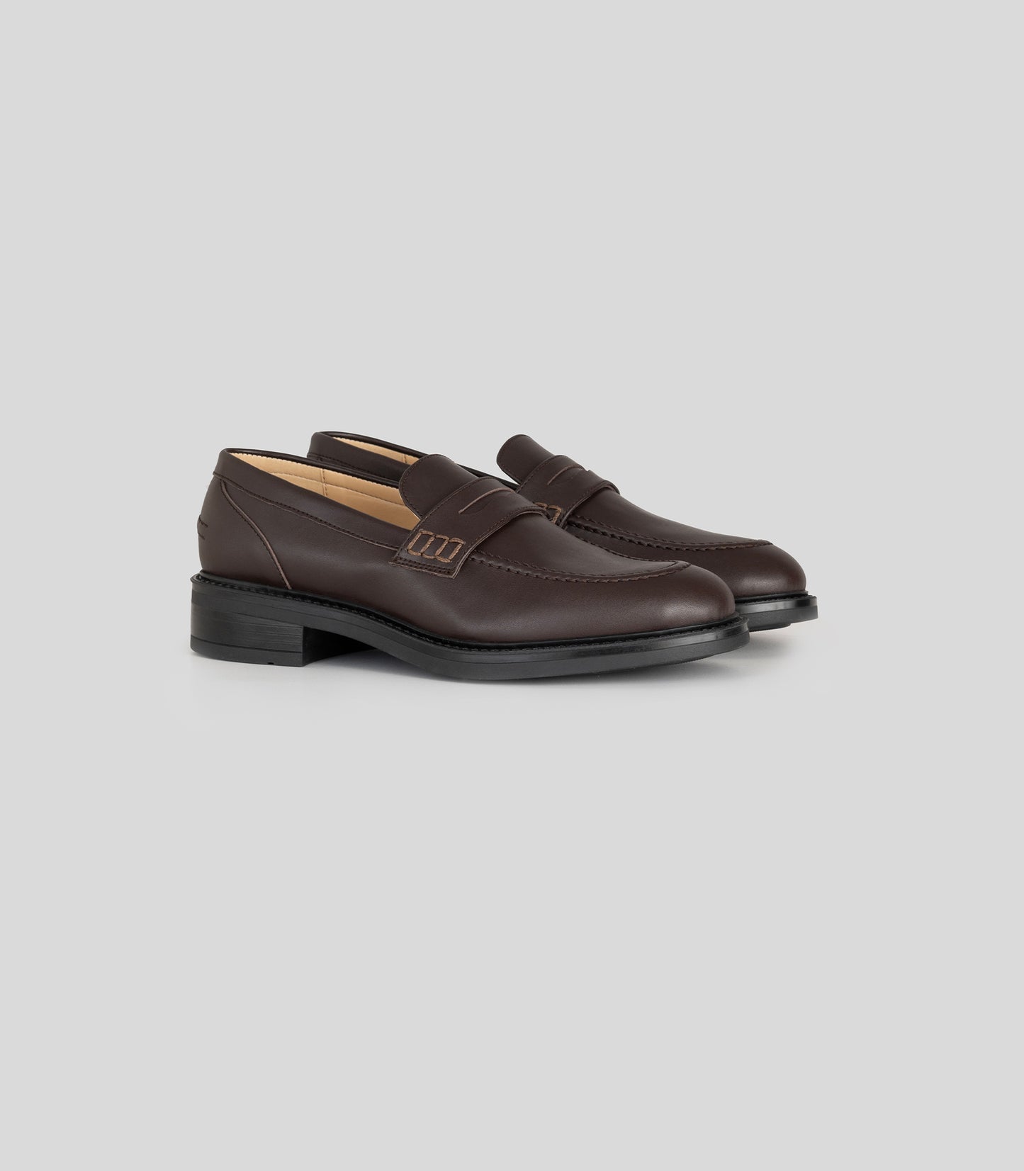 vegan loafer brown