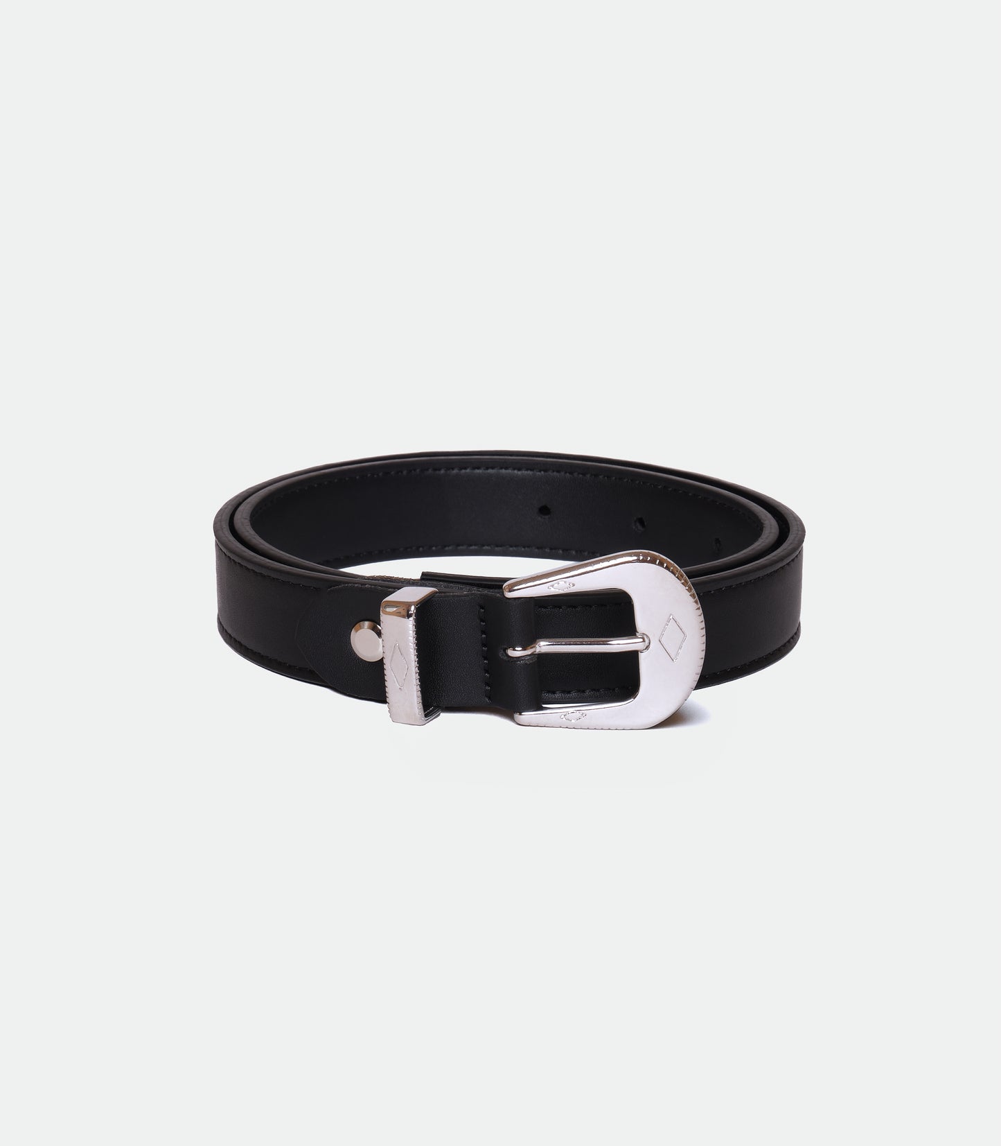 Cinturón Vegano para Mujer con Hebilla Rock – Negro