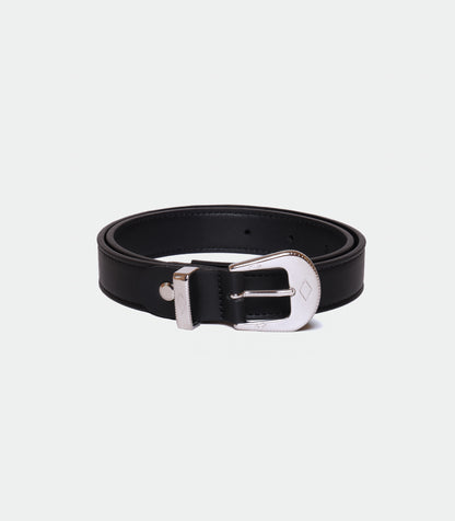Cinturón Vegano para Mujer con Hebilla Rock – Negro
