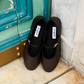 Brown vegan friulane slippers 