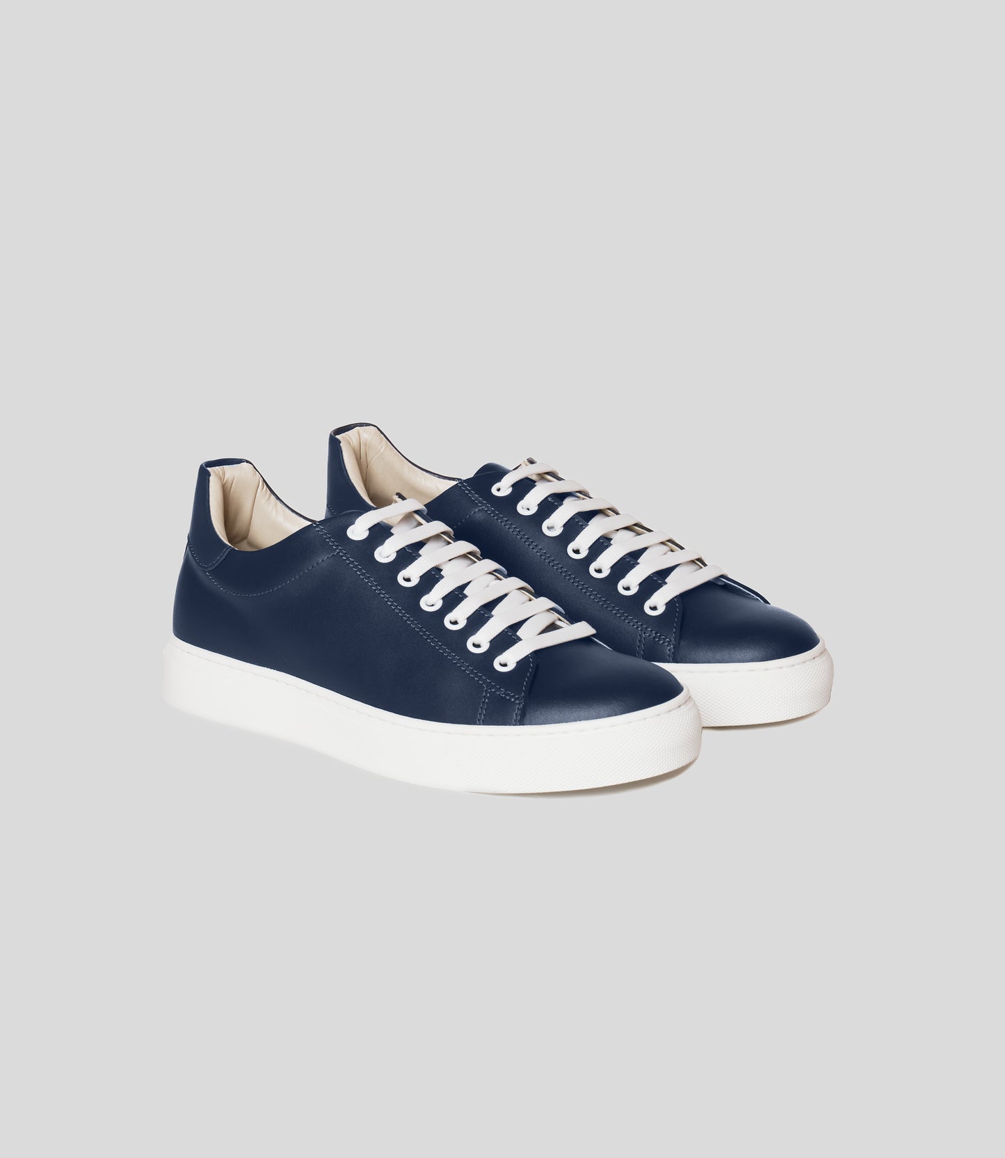 sustainable blue vegan sneakers made out of sustainable materials handmade in Italy