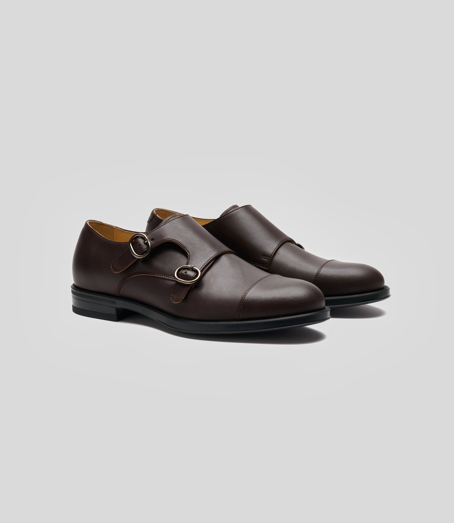 vegan monk strap brown